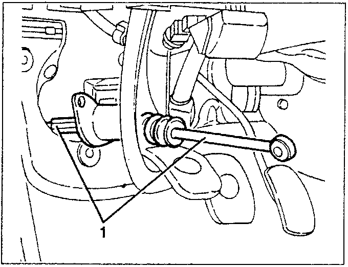 Clutch pump being moved backwards to disconnect from cylinder