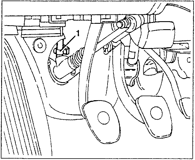 Clutch pump connected to pedal with safety stopper