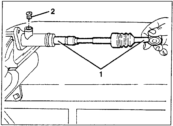 Clutch Control Cylinder with Piston and Lever