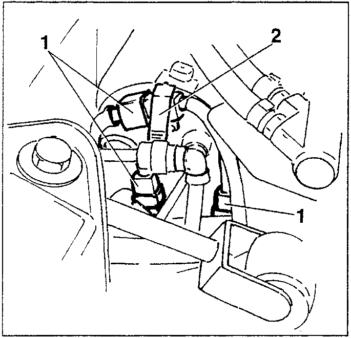 Diagram showing electrical connections and intake box connectors