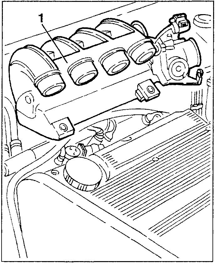 Engine air intake box with clamps and throttle body