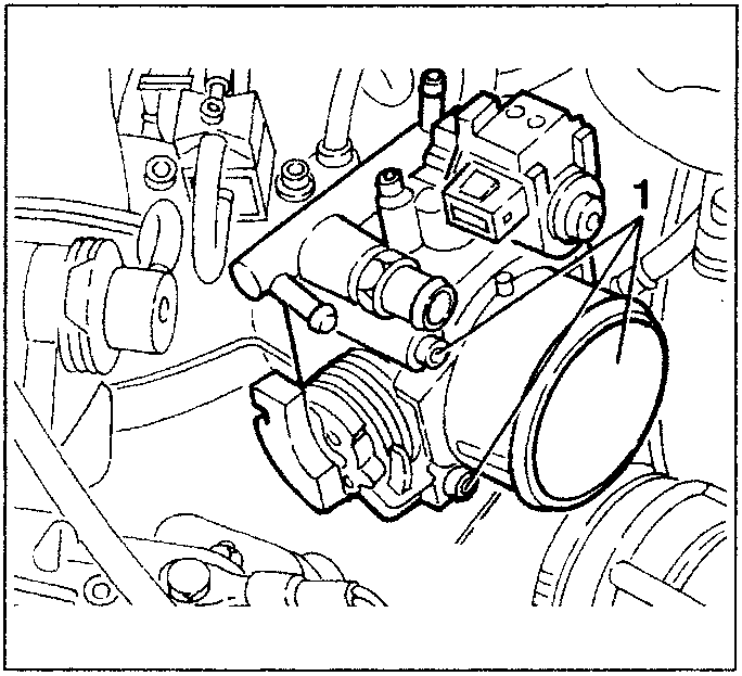 Throttle body with fastening screws