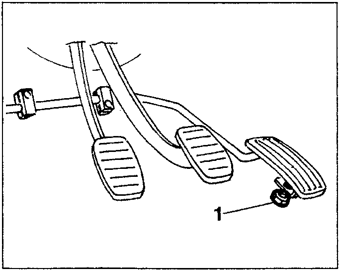 Accelerator pedal stop screw