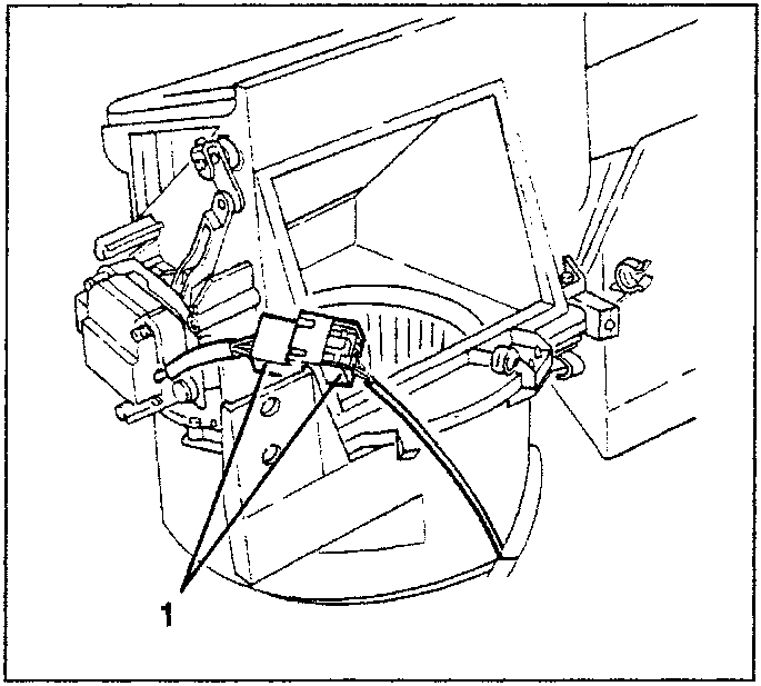 Diagram showing electrical connection to recirculation control motor