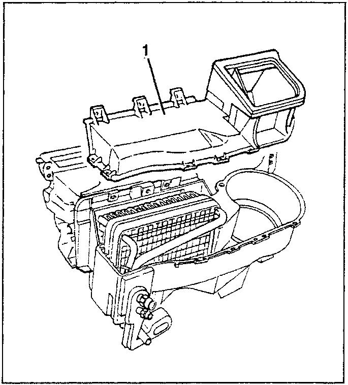 Diagram showing the heater upper half box being removed