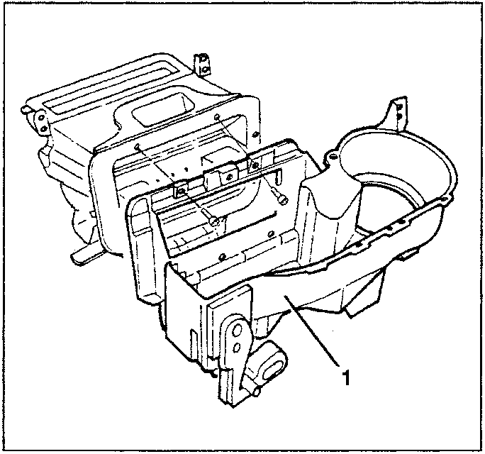 Heater radiator with lower half box removed