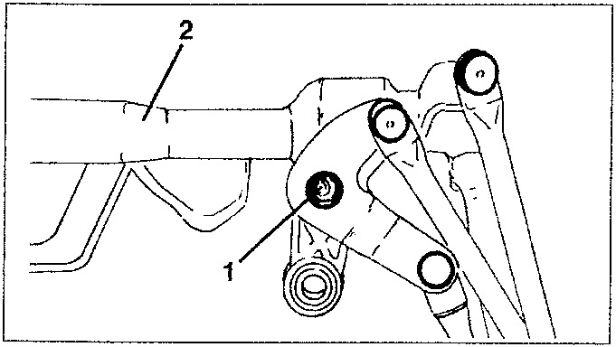 Gearshift control rod disconnected from power steering box support