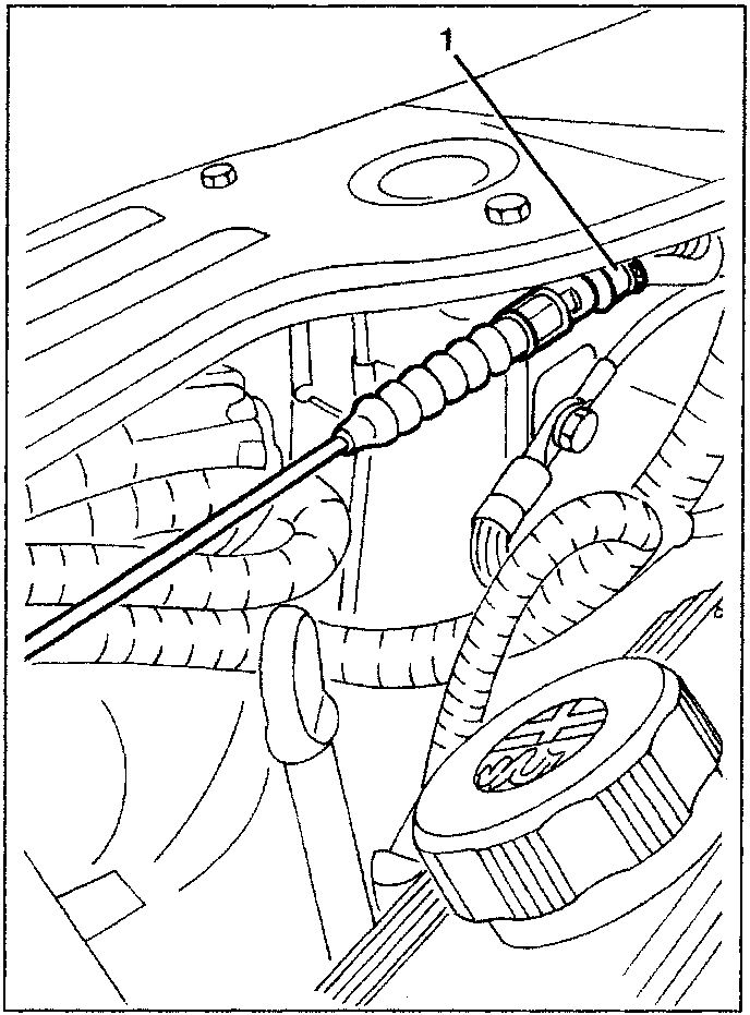Bonnet opening control cable adjustment view