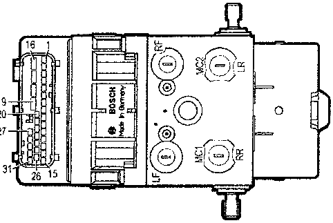 Electronic control unit component diagram