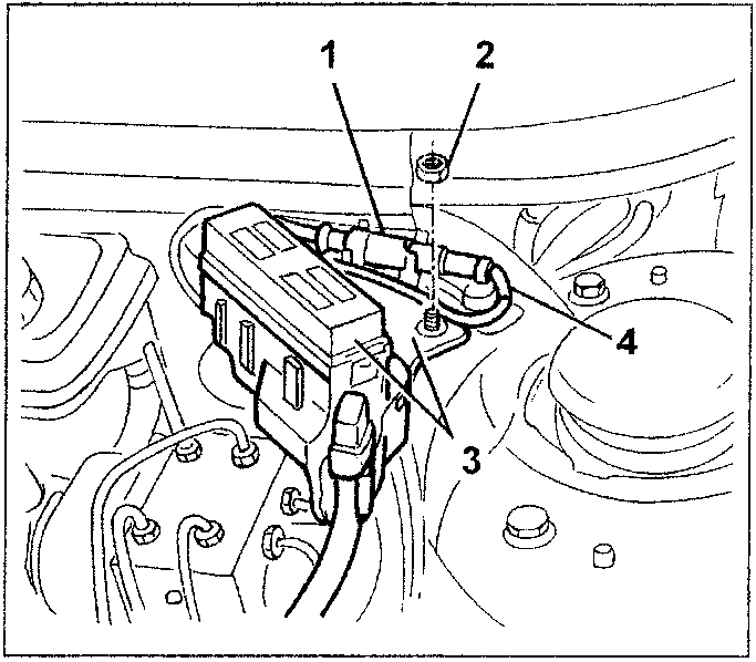 Diagram showing sensor components with numbered parts 1, 2, 3, 4.