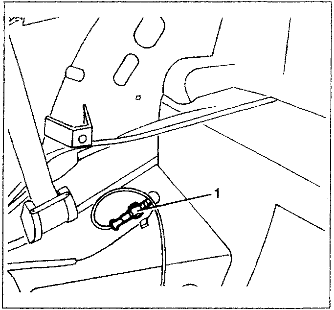 Sensor and connector at lower side of vehicle