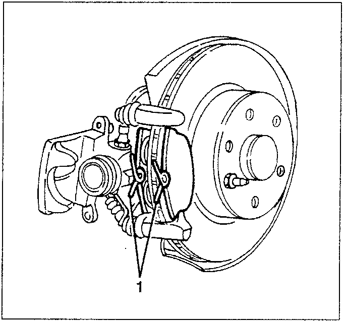 Brake pad removal from caliper