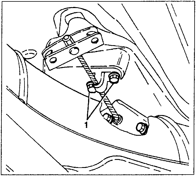 Front parking brake cable support with screws