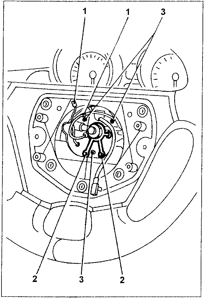 Steering wheel with screws and clock spring