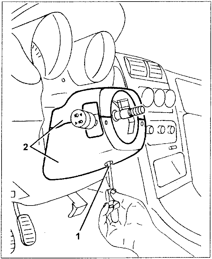 Steering wheel and column cover removal