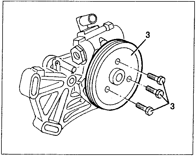 Clutch release bearing assembly with three bolts securing pulley