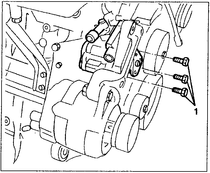 Power steering pump with bolts