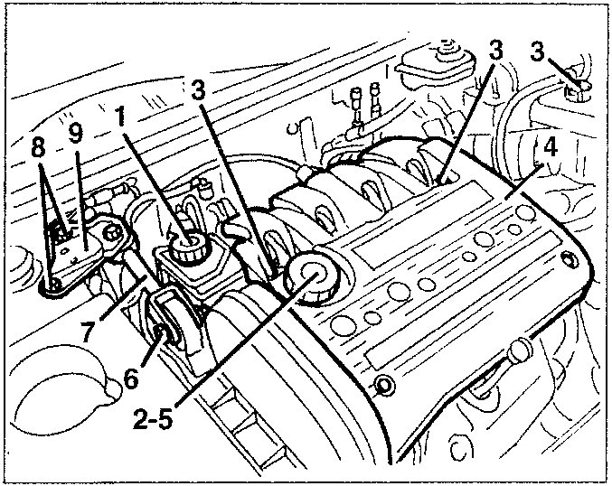 Power steering reservoir and pipes diagram