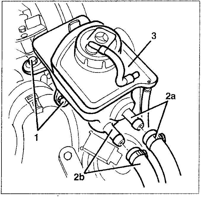 Power steering reservoir with pipes diagram