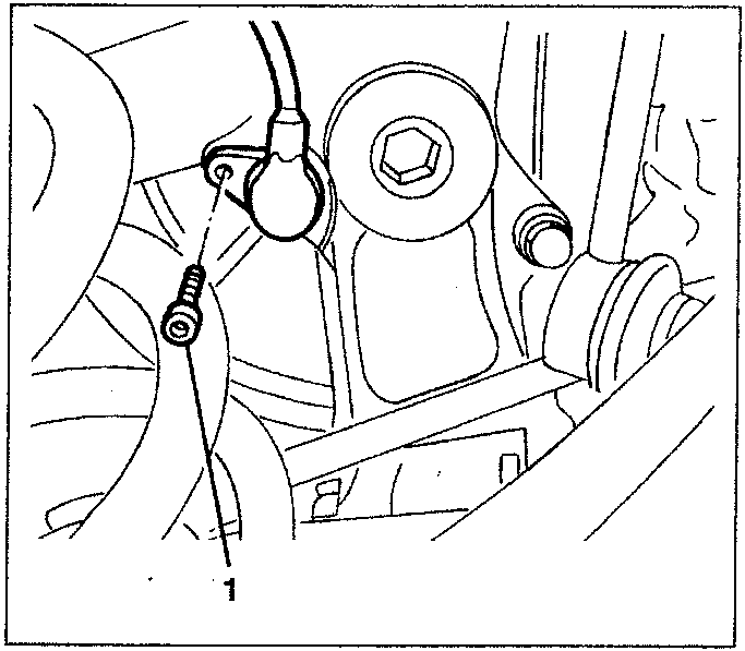 Diagram showing ABS sensor connections being disconnected.