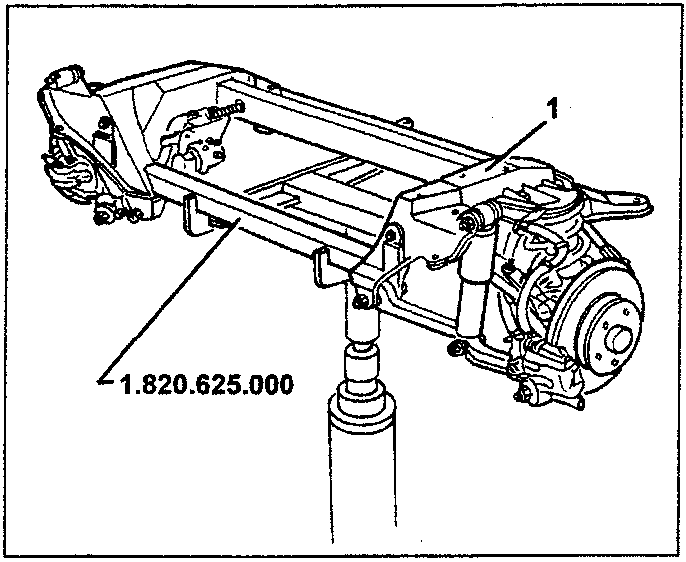 Suspension frame with part number 1.820.625.000 indicated