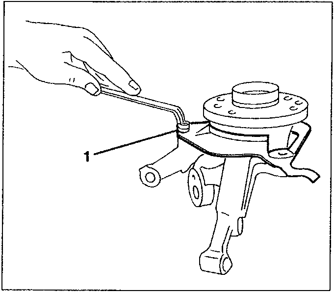 Hand slackening the screw fastening the brake disk protection