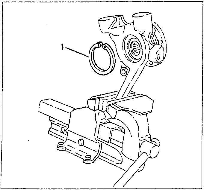 Steering knuckle/hub assembly with retaining circlip