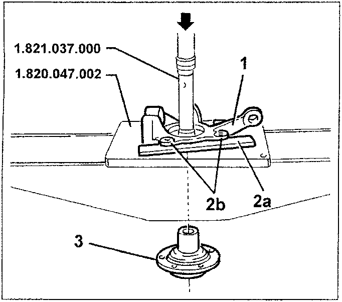 Steering knuckle/hub assembly on press with shim and extractor