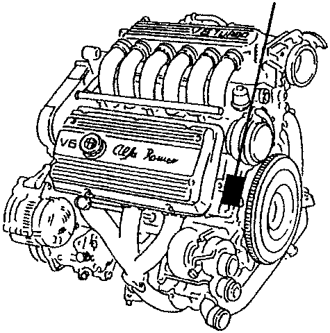 V6 TB engine showing the engine marking 4