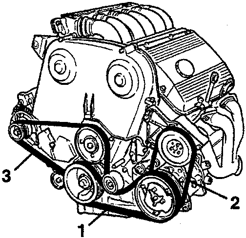 Auxiliary components belt layout