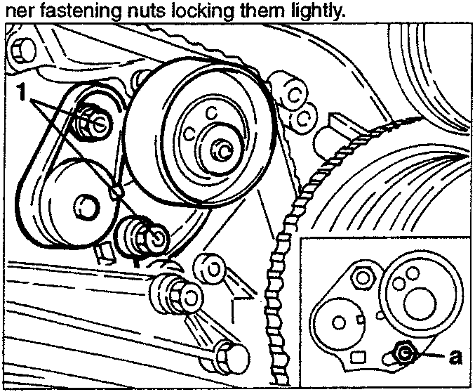Timing gear belt tensioner positioning
