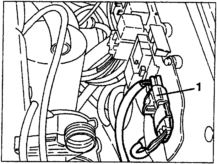 Electrical connection diagram showing labeled part 1
