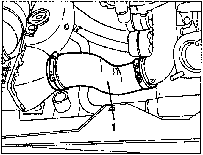 Air delivery pipe from turbocharger to intercooler
