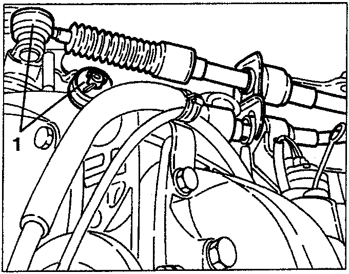 Gear control cables being disconnected