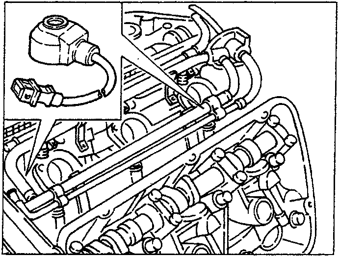 Engine valve train component installation diagram
