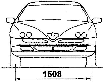 Front view of car with width 1508 and height 1318