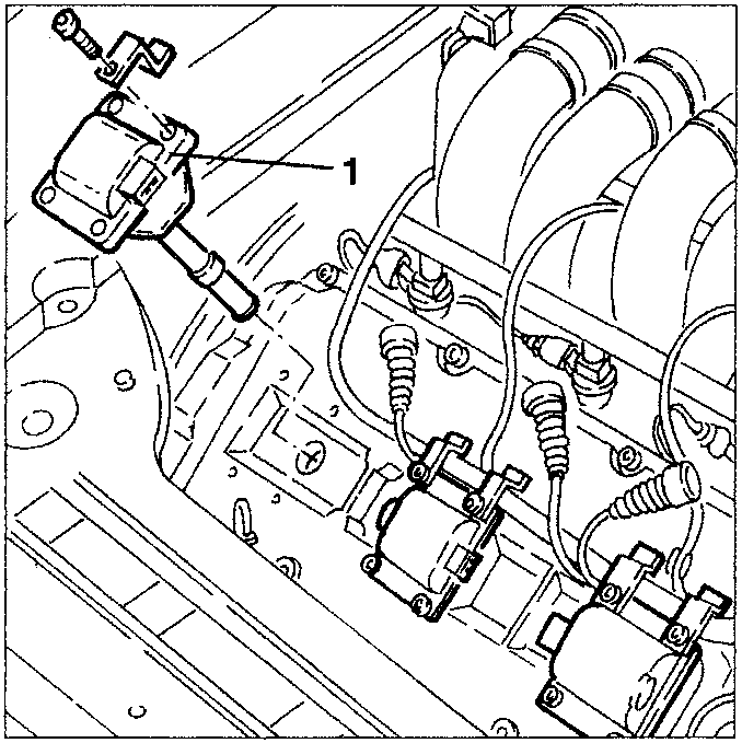 ignition coil on left cylinder head