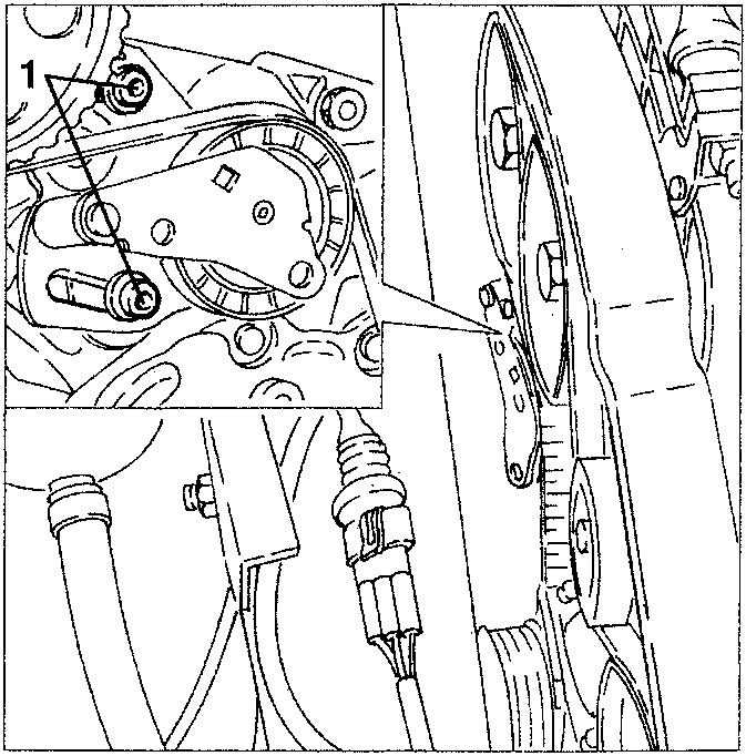 Belt tensioner with labeled part 1