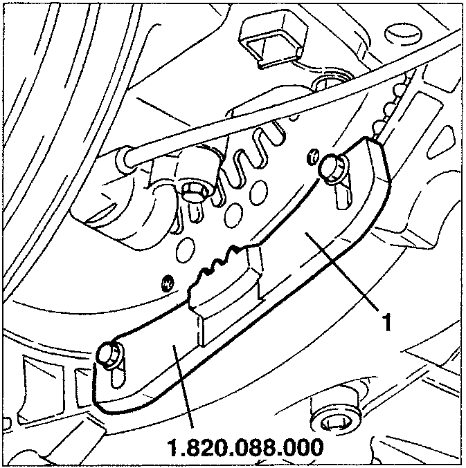 Flywheel stopper tool installation