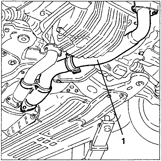 Exhaust pipe removal from left cylinder head