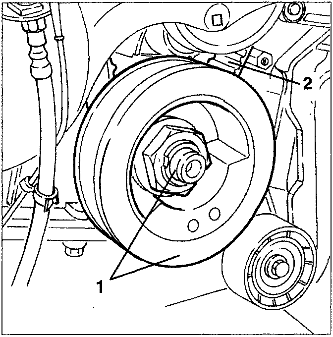 Timing gear drive belt removal