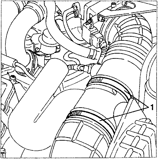 Air cleaner cartridge with clamps shown