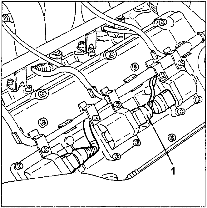 Left-hand cylinder head with ignition coil electrical connections