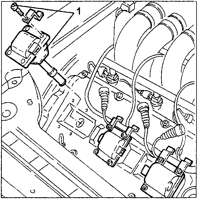 Left-hand cylinder head with ignition coils