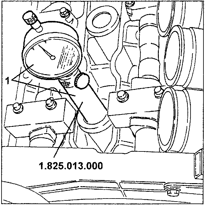 Engine pulley adjustment with tool 1.825.013.000