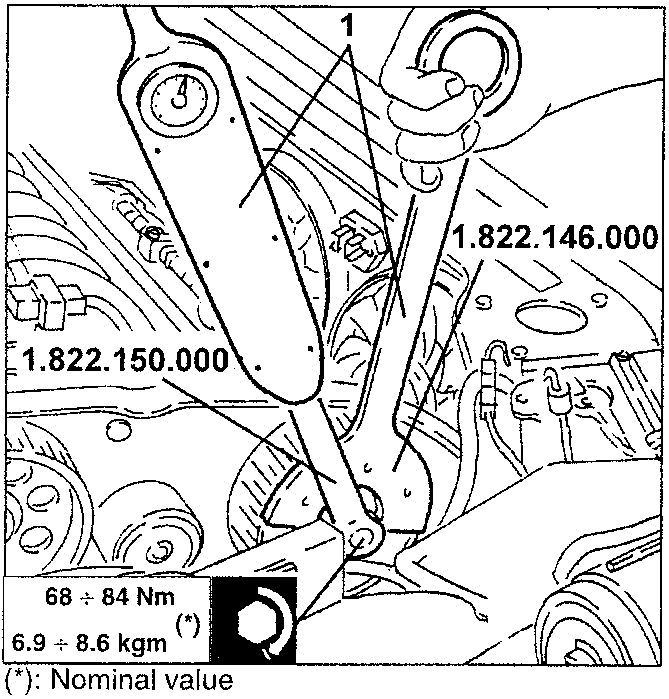 Torquing shaft drive pulley with extension and tool