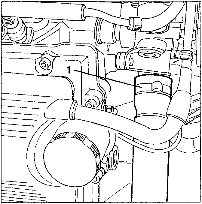 Coolant return sleeve disconnected from radiator