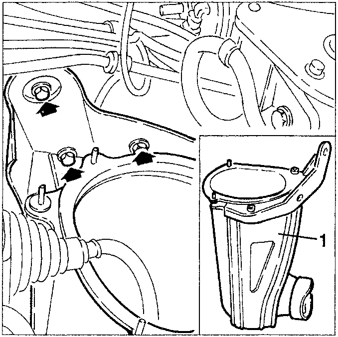 Air cleaner container with support bracket