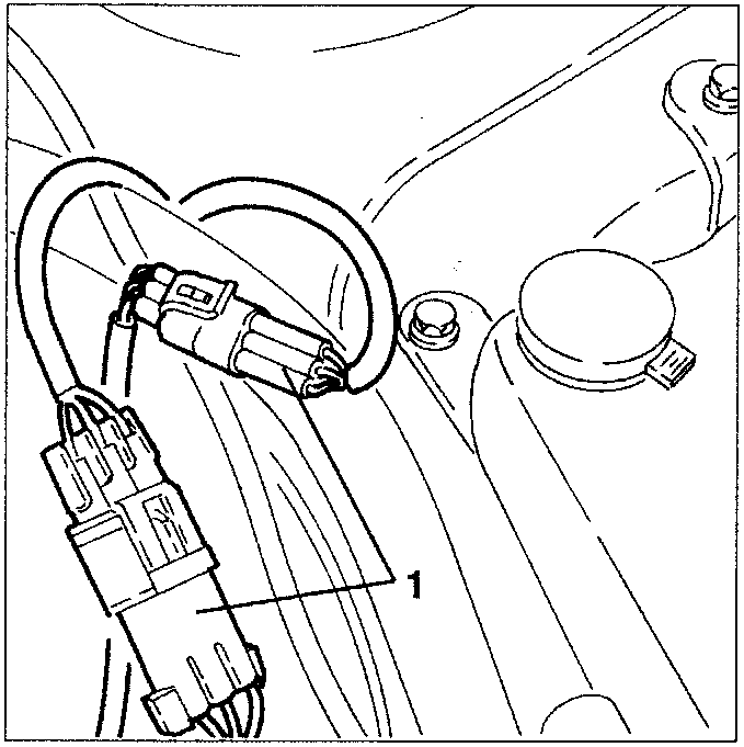Diagram showing front services cable loom connections