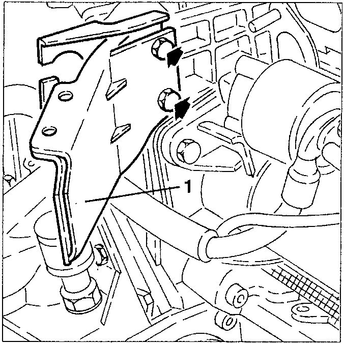 Gears control cable support bracket